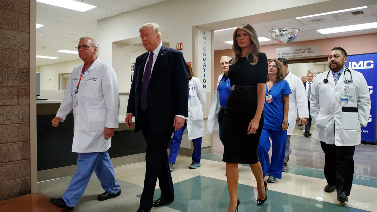 is trump in hospital — GB news