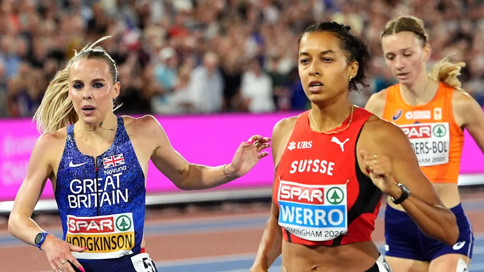 Werro, Hodgkinson and Femke Broeders-Bol finished first, second and third in the highly-anticipated 800m final