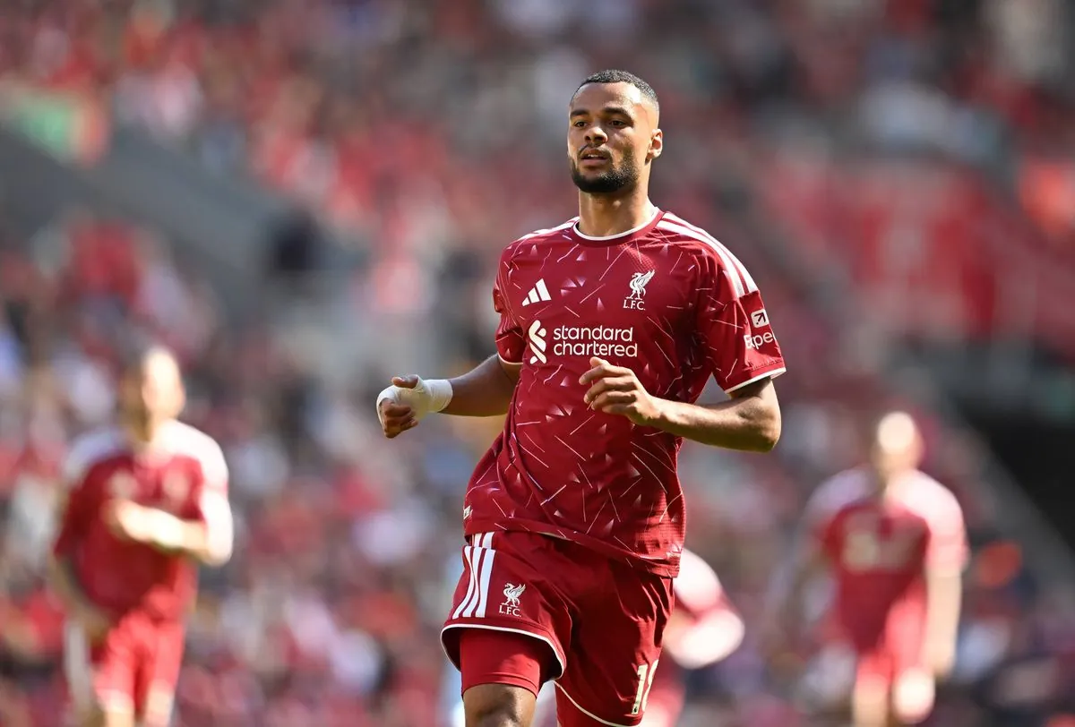 LIVERPOOL, ENGLAND - MAY 24: Cody Gakpo of Liverpool looks on during the Premier League match between Liverpool and Brentford at Anfield on May 24, 2026 in Liverpool, England. (Photo by Liverpool FC/Liverpool FC via Getty Images)