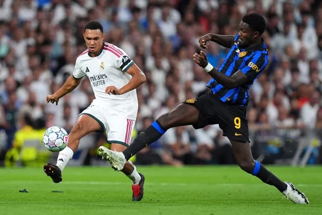 Trent Alexander-Arnold in action for Real Madrid against Inter Milan